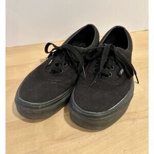 VANS Off The Wall Old Skool Skateboard Shoes Men Size 6 - Womens 7.5 Solid Black